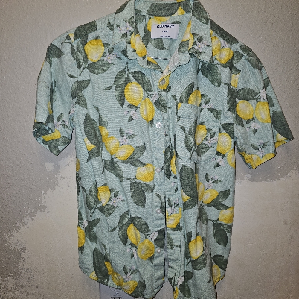 Kids shirt, old navy,  only worn once for pictures, size 10/12, multicolor